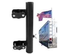 Portabanderas RV | Soporte De Acero Resistente - Soporte Para Mástil De Bandera En Escalera RV | Para Tailgating Camping Exhibición Patriótica Navegación Balcón Muelle Carrito Golf Comercial