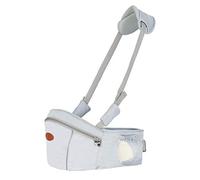 Portabebé Asiento de Cadera con Tirantes Cintura de Taburete Baby Waist Stool Posiciones Asiento Multifunción Mochila para 0-36 Meses Niños Gris Talla única