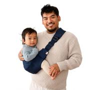 Mochila portabebés Ergobaby Upsie Sling, mochila ergonómica para bebés y niños pequeños a partir de 6 meses (7,7-20,4 kg), cambio espontáneo entre caminar y ser llevado en brazos, Midnight Blue