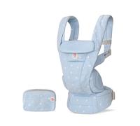 Portabebés Ergobaby Omni Deluxe todo en uno para recién nacidos desde el nacimiento hasta los 20 kg, ergonómico portabebés de algodón de 4 posiciones portabebés de espalda, Serene Blue Flowers