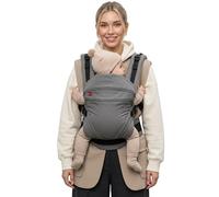 Portabebés Manduca XT, asiento ajustable, apto desde el nacimiento, fabricado en algodón orgánico con 3 posiciones de transporte, melange grey