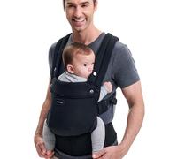 Portabebés Momcozy, algodón puro suave para la piel del bebé, diseño ergonómico para 3-20 kg, ligero y cómodo, manos libres para mamás y papás, negro
