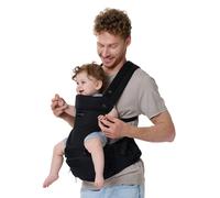 Portabebés Momcozy Move2Fit con asiento ergonómico | Color: Air Mesh - Negro