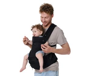 Portabebés Momcozy Move2Fit con asiento ergonómico | Color: Air Mesh - Negro