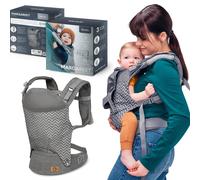 LIONELO Margareet Transportador Para niños a partir de 20 kg, a partir de 4 meses Posiciones de transportar Caperucita Ancho cinturón de cadera con doble protección Gris