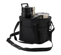 Portabebidas aislado, impermeable de 4 tazas, plegable para bebidas, de almuerzo térmica, térmica para llevar el almuerzo, para llevar viajes, senderismo, camping, pesca