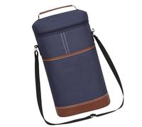 Portabebidas aislado para 2 botellas con forro a prueba de fugas y correa ajustable para el hombro, ideal para salidas a la playa, bolsa de vino con fugas, Blue, One Size, Mass Beauty