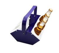 Portabebidas con Asa Bandeja Portacebiche Portátil con Compartimento para