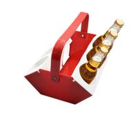 Portabebidas: soporte plegable de para bebidas con seis compartimentos, organizador de bebidas de varias piezas, bandeja de hielo aislada con mango ergonómico para accesorios de viaje de