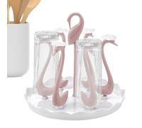 Portabiberón toalla - Organizador de vasos de cisne, escurreplatos decorativo para limpieza de viajes, encimera, organización, mesa de cocina