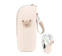 Portabiberones Infantil Para Guardería Bolso Térmico Portátil | Bolsa viaje pequeña para biberón con estampado de oso Conservación Transporte Leche Materna Lactancia Viaje Comida Bebé