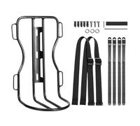 Portabicicletas con cesta portaequipaje, tenedor de bicicleta, diseño de suspensión de aluminio, 200 g, carga 3000 g, correas de nailon regulables, protección de botellas de montaña, carreteras