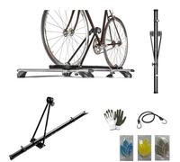 Portabicicletas de acero para techo de coche con barras peso máximo 15 kg ruedas bicicleta 55 mm Portaequipaje Peruzzo solo en barras portaequipajes homologado compatible con Romeo Ferraris Romeo S