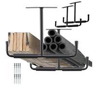 Portabicicletas de garaje en forma de T para cargas pesadas - Portabicicletas de techo de acero, ganchos para escalera elevada | Portabicicletas para garaje, portabicicletas de techo para organización