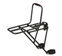 Portabicicletas delantero, aleación de aluminio anterior, aleación de aluminio revestido, amplia compatibilidad, estante frontal para bicicleta, para compras, picnics y transporte de mascotas