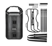 Portabicicletas delantero de aleación de aluminio, bolsa de horquilla delantera de nailon impermeable, bolsa de manillar de bicicleta de gran capacidad de 10 L, alforja delantera para bicicleta de