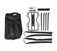 Portabicicletas delantero de aleación de aluminio, bolsa de horquilla delantera de nailon impermeable, bolsa de manillar de bicicleta de gran capacidad de 10 L, alforja delantera para bicicleta de