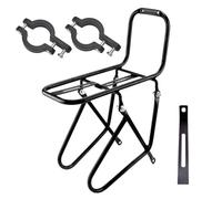 Portabicicletas frontal de acero para equipaje de viaje, soportes para bicicletas de montaña, alforjas para equipo de ciclismo, soporte de aleación de aluminio