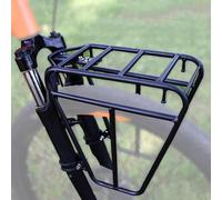 Portabicicletas frontal para bicicleta, portaequipajes para bicicletas, portaequipajes de acero para bicicleta de montaña, portabicicletas para ciclismo, viajes, picnic, capacidad de 25 kg