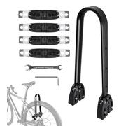Portabicicletas para bicicleta, resistente, capacidad de carga de 30 kg, soporte multifuncional para alforjas, soporte de estabilidad de marco de acero, estante trasero antivibración para viajes