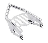 Portabicicletas Techo para Compatible con Touring Street Glide Road King 09-24 Kit De Soporte De Manijas De Agarre Traseras, Portaequipajes Barras portaequipajes(Chrome)