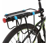 Portabicicletas trasero de metal resistente y ajustable para transporte seguro | Accesorio para la compra de ciclismo, casa, oficina, viajes escolares, paseos de equitación ciudad