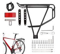 Portabicicletas trasero multiusos de aluminio - Portabicicletas multiusos de aleación de aluminio, portaequipajes trasero para bicicleta negro | Portabicicletas de carga para la parte trasera de la