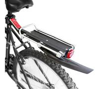 Portabicicletas trasero para bicicleta, Portaequipajes ajustable para equipaje de bicicleta con guardabarros y reflector, portaequipajes de liberación rápida para poste de asiento (Estante del bolso)