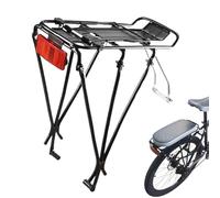 Portabicicletas trasero - Portaequipajes de aleación de aluminio, portaequipaje de liberación rápida con reflector, portaequipajes, carga máxima 50 kg, accesorios para bicicleta de viaje, espacio de