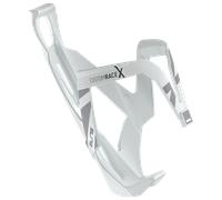 Elite Custom Race X Portabidón Blanco Brillante Gráfico Gris - Ligero Resistente - Bicicleta Carretera MTB Gravel E-Bike - Portabidon Ciclismo Universal