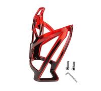 Portabidones Bicicleta Carbono, Soporte Lateral para MTB/Carretera, Jaula para Botella de Agua, Colorido- Rojo