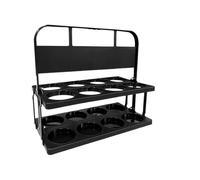 Portabirra - Cubo de cerveza plegable, caja de bebidas portátil | Asa para botellero reutilizable de 8 paquetes para movilidad sin esfuerzo, cajas plegables para servir y almacenar, Negro ,