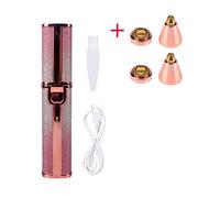 Portable 2 EN 1 Electric shaving Eyebrow Trimmer Female Body Facial Lipstick Shape Hair Removal Women Painless Razor Shaver (Color : Starry Sky-Package B)