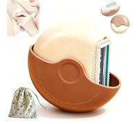 Portable 3-Layer Hair Shaver with Rotating Cover, Women's Wet & Dry Travel Razor 3 Pack, Triple Blade Hair Remover for Legs, Underarms, Face & Bikini, Compact for Purse, Gym & Travel (1pc)