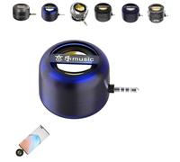 Portable 5X Speaker Amplifier - Plug & Play Cell Phone Audio Booster with 3.5mm/Type-C Input, Rechargeable, Compact Design for Enhanced Sound (Blue,3.5mm)