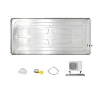 Portable AC Drain Pan - Stainless Steel Air Conditioner Drip Tray with Drain Kit for Indoor/Outdoor Units - Water Collecting Drainage Solution