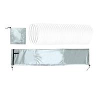 Portable AC Hose Cover - PP Foam Aluminum Foil | Insulated Air Conditioner Hose Wrap, Flexible Protection | HVAC Extension Sleeve For Offices Home Outdoor Easy Installation Waterproof Drawstring