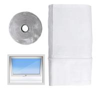 Portable Ac Window Kit, Mobile Air Conditioner Vent Seal, Zipper Closure, 300cm, Insulating Draft Blocker for Home, Apartment, Dormitory, Office, Bedroom, and Kitchen