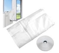 Portable AC Window Kit, Mobile Air Conditioning Seal Kit, No-Drill Exhaust Vent Attachment, with Adjustable Panels Worldwdie Fit, for Travel, Dormitory, Living Room, Apartment Use