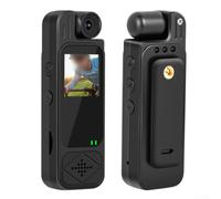 Portable Action Camera 1080P 180° Lens Outdoor(Black) | 1080P full HD video, 180° rotatable lens, compact 98mm size, ideal for hiking and cycling