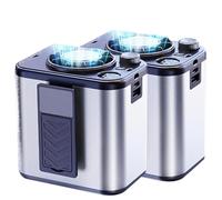 Portable Adjustable Cooling Waist Fan, Rechargeable Air Conditioner Wearable, 10000mAh, 150 Speeds Waist Clip Fan with Ice Cooler, Hands-Free Personal Cooling Fans (2 pcs)