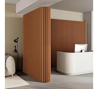Portable Adjustable Room Divider, Foldable Freestanding Kraft Paper Partition, Multiple, White&Brown, 8X1.8M For Home&Office Privacy,Brown-4*2.4M/13.12*7.87Ft,Brown-4*2.4M/13.12*7.87Ft