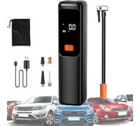 Portable Air Compressor, Compact Electric Car Tire Pump for Motorcycle and Vehicle Use, Portable Inflator with Fast Inflation Function, Handy Tool for Garage, Outdoor, Bikes, Balls, Toys, 8.58 inches