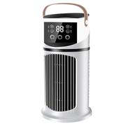 Portable Air Conditioner - 4-in-1 Evaporative Air Cooler with Dehumidifier, Fan, and Night Mode, 8-Hour Timer, 9 Mist Settings, Cooling/Fan 2 Mode, Quiet, Low Energy Consumption, Exhaust for Bedrooms