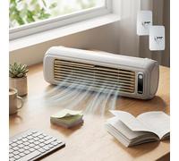 Portable Air Conditioner Cooling Fan, 3 Speeds Adjustable Bladeless Ac Fan Tower, USB Rechargeable Personal Air Cooler for Home Office Desk,Quiet Wall Mountable Space Saving (Beige)