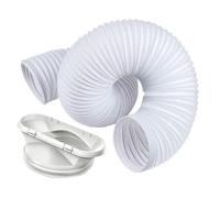 Portable Air Conditioner Hose With Coupler 5.12"/5.9" Anti-Clockwise Thread Connector - 13cm/15cm Diameter AC Extendable Vent Pipe, Portable Exhaust Vent, Heat Resistant, Hose+Coupler