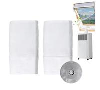 Portable Air Conditioner Window - AC Window Sealing Set for Home Cooling | PVC Adjustable Exhaust Panel with Vent Hose Connector, Weather Resistant Design for Bedroom Apartment, 149.61in
