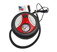 Portable Air Pump - 12V Car Tire Inflator | Multifunctional Electric Pump with Pointer Pressure Gauge, 2.5M Power Cord ABS Round Design, Car Accessories For Small Cars Inflatables Quick Air