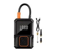 Portable Air Pump - Mini Electric Wireless Inflator | Digital Display | Car Tire Inflator - Cordless Smart Compressor | Type C Rechargeable | Fast Inflation For Automotive Sports Floats Mattresses
