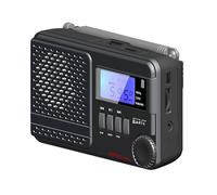 Portable AM/FM/SW Big Rechargeable Battery Operate Clock Radio with MP3,Sleep,USB Flash,Micro-SD Transistor Pocket Radio